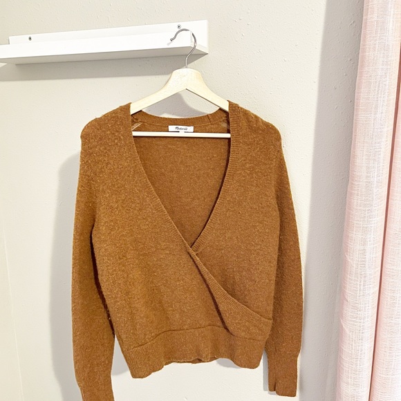 Madewell Wrap-Front Pullover Sweater in Coziest Yarn - Picture 2 of 9
